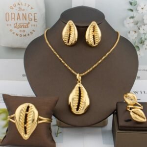 18k Gold plated jewelry set copper for women